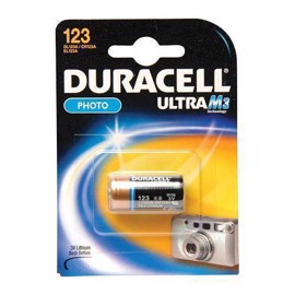 Duracell DL-123A / CR123A 3V Lithium batteri foto / alarm